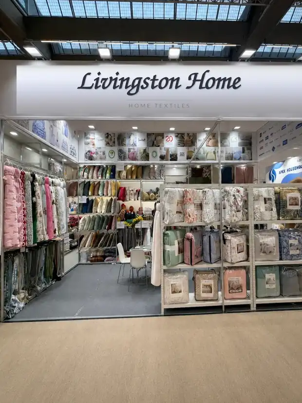 The Livingston Home trade show stand — the wholesale business behind PrimePort